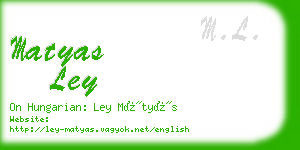 matyas ley business card